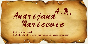 Andrijana Marićević vizit kartica